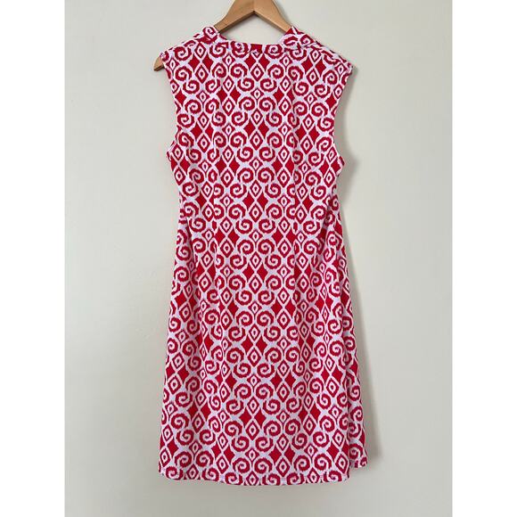 Tommy Bahama Bimini Printed Cowlneck Sleeveless Shift Dress Summer A-Line Large - Picture 5 of 6